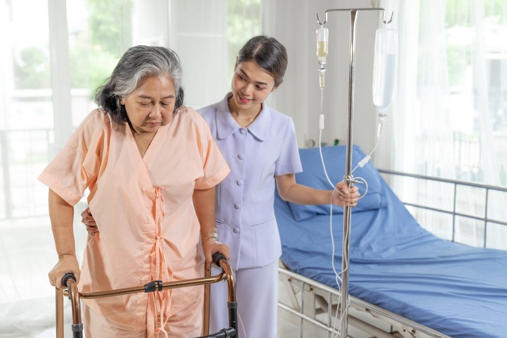 SERIES Từ vựng tiếng Đức chuyên ngành #2 - Chủ đề: Điều dưỡng 3 nurses are well good taken care elderly patients hospital bed patients medical healthcare concept